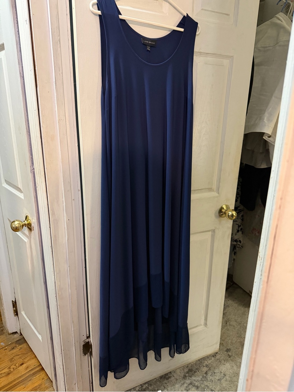 Lane Bryant Navy Blue Sleeveless Maxi Dress